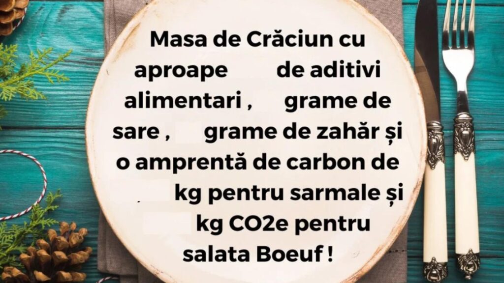 Atenție la E-urile de pe  masa de Crăciun? Tu știi ce amprentă de carbon are oala de sarmale?