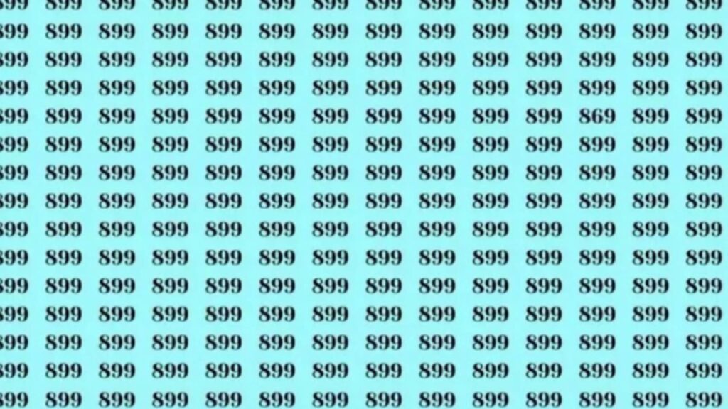 Găsește numărul 869 în marea de numere 899! Ai un IQ peste medie dacă poți să faci asta