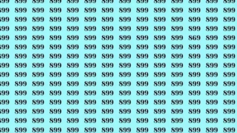 Găsește numărul 869 în marea de numere 899! Ai un IQ peste medie dacă poți să faci asta