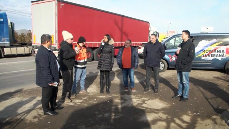 Caravana România Suverană, solidară cu fermierii din stradă. Alexandra Păcuraru, alături de românii umiliți - VIDEO