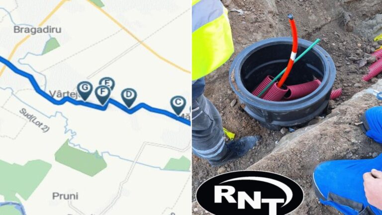 RNT anunță investiții masive în infrastructura subterană de fibră optică pe drumul DJ 401A