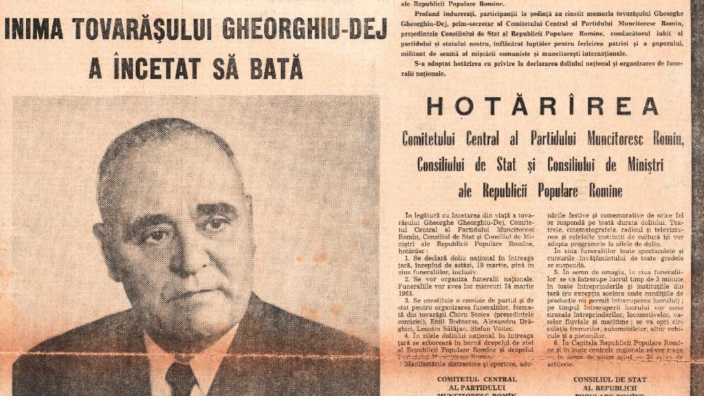 59 de ani de la moartea lui Gheorghiu Dej. Culisele luptei pentru SUCCESIUNE, scoase din arhivele Securității - DOCUMENTE