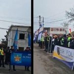 Protest la frontieră cu 100 de polițiști. Oamenii legii se alătură mișcării românilor umiliți  - VIDEO