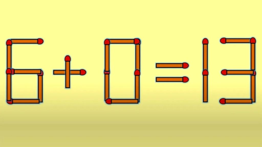 TESTUL IQ de luni! Află cât de DEȘTEPT ești și corectează ecuația 6 + 0 = 13