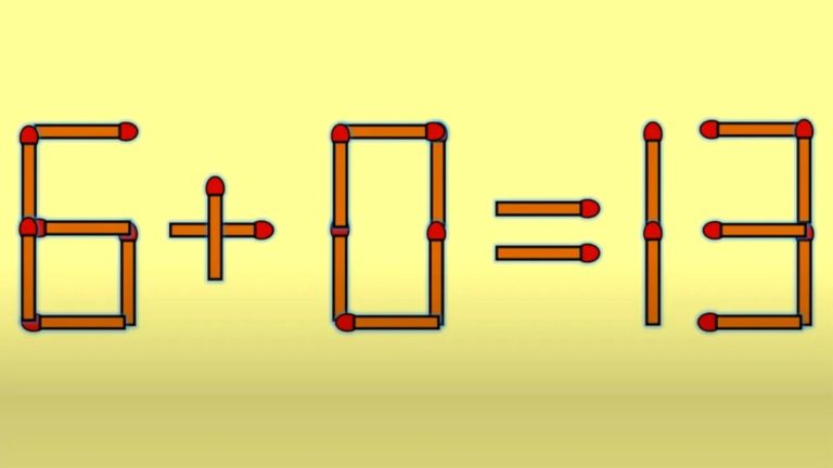TESTUL IQ de luni! Află cât de DEȘTEPT ești și corectează ecuația 6 + 0 = 13