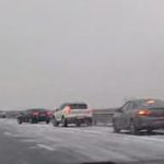Accident cu 7 autoturisme, pe autostrada A 2, pe sensul Constanţa - Bucureşti. O persoană este rănită - VIDEO