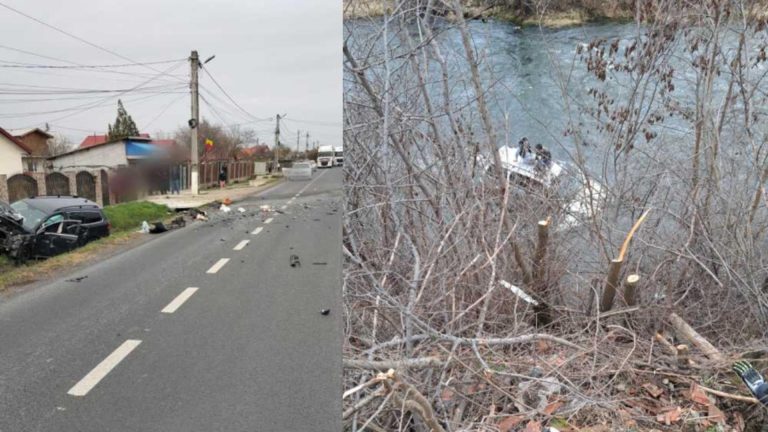 Val de accidente pe șosele din țară. Cinci persoane rănite după un accident cu trei mașini în Buzău. Un autoturism a plonjat în râul Sebeș