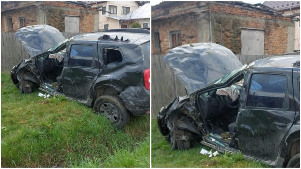 Accident grav în Argeș! Două mașini s-au ciocnit violent. Femeie, blocată între fiarele contorsonate