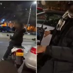 Scene revoltătoare pe un bulevard din București: un livrator asiatic îi cere unui motociclist să-l învețe să conducă pentru că nu are permis - VIDEO