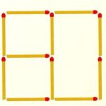 Testul IQ de joi! Ai la dispoziție doar 10 secunde pentru a muta câteva bețe de chibrit pentru a forma două pătrate