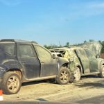 Carambol cu 5 mașini pe A1, în județul Dâmbovița. Traficul este restricționat pe sensul spre Capitală