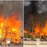 Incendiu de proporții într-o gospodărie din județul Vâlcea. Pagubele sunt uriașe