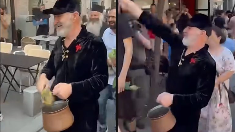Gigi Becali și simbolismul sfințirii: O analiză a contramanifestației de la Piața Victoriei