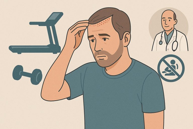 Ghidul complet pentru revenirea la sala de fitness după implantul de păr: Când și cum să te antrenezi în siguranță