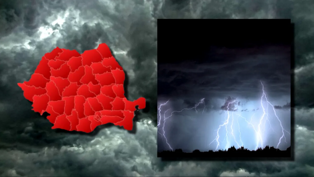 România sub amenințarea vremii extreme: 11 județe în alertă pentru furtuni devastatoare