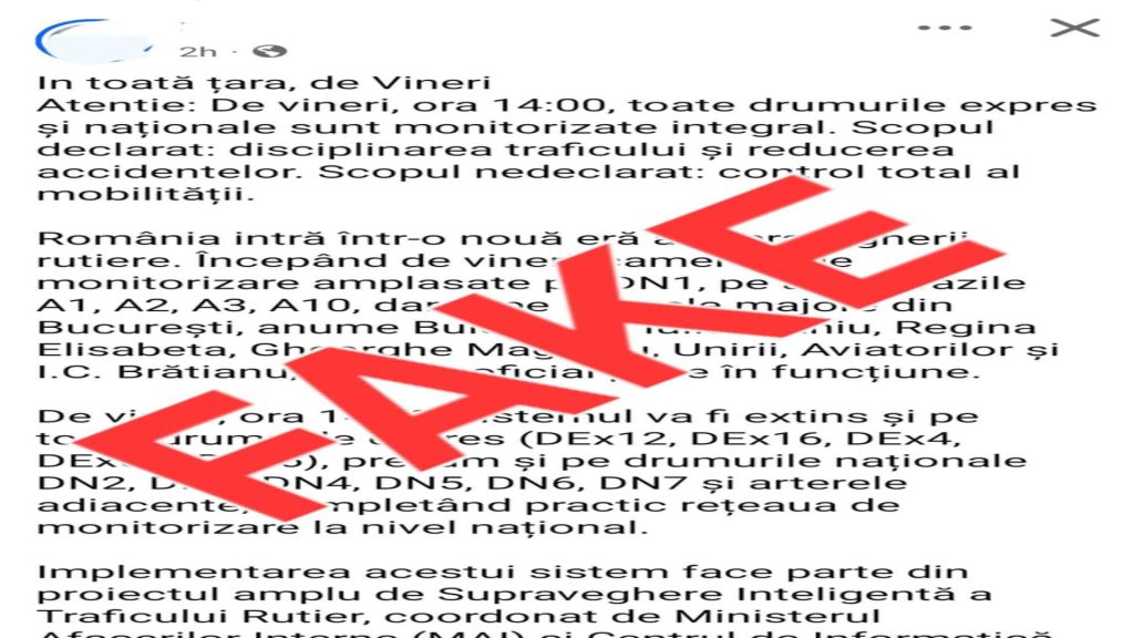 Siguranța rutieră, prioritate reală. MAI dezminte zvonurile despre sistemul de supraveghere a cetățenilor