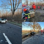 Trafic blocat pe DN1, în județul Bihior. Trei persoane rănite, după ce două mașini s-au ciocnit violent