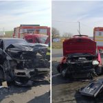 Accident violent pe DN2A. Zeci de salvatori mobilizați, a fost trimis și un elicopter SMURD - GALERIE FOTO