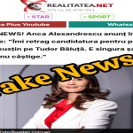 Anca Alexandrescu și realitatea.net, victimele unui fals grosolan. Un fake news lansat pe X anunță retragerea candidatei independente - FOTO