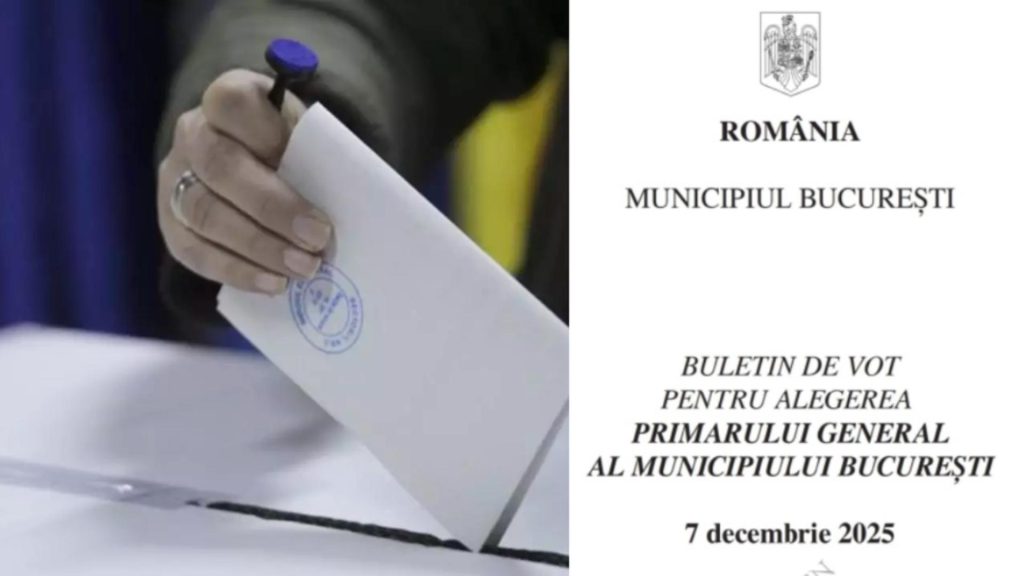 Cum arată buletinul de vot pentru alegerile de duminică pentru Primăria Capitalei. Ordinea pe listă - la ce număr îți găsești candidatul preferat