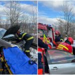 Accident grav pe DN 14, la ieșire din Sighișoara, chiar în prima zi a anului. Două persoane sunt încarcerate. A fost solicitat elicopterul SMURD