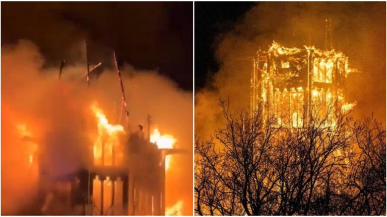 Incendiu devastator în Amsterdam. O biserică din secolul al XIX-lea a fost distrusă - VIDEO