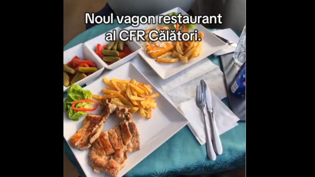 Ce mănânci în noile vagoanele restaurant ale CFR și cât te costă. Imaginile care au uimit internauții - VIDEO
