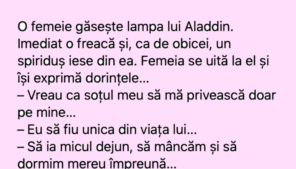 Umorul ca Oglindă a Relațiilor: Analiza Bancului "Femeia și lampa lui Aladdin"