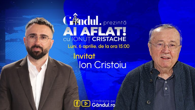 Întâlnire cu Istoria: „Ai Aflat!” cu Ionuț Cristache – Un Dialog cu Ion Cristoiu