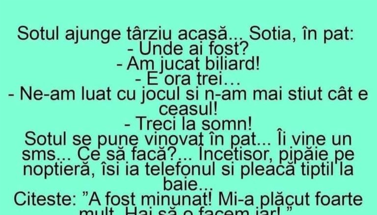Umorul în viața de cuplu: O analiză a bancului 'Soțul ajunge târziu acasă'