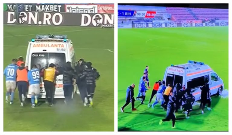 Incidentul neobișnuit de pe terenul de fotbal: Problema ambulanței care a stârnit îngrijorare în rândul suporterilor