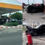 Accident grav în Dolj: Impact devastator între două mașini la o benzinărie